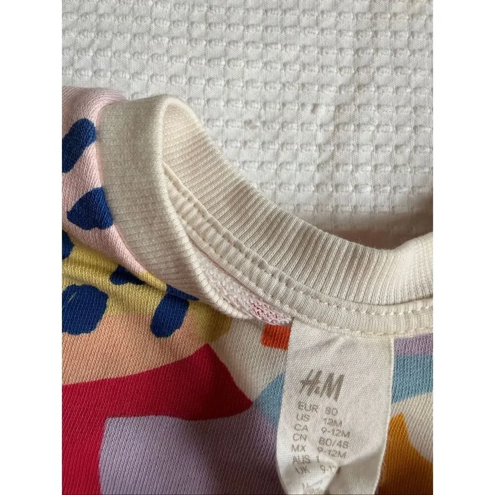 H&M Baby Abstract Print Sweatshirt Dress 12M